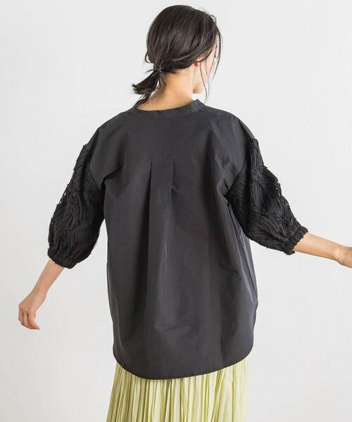 Droite lautreamont / ドロワットロートレアモン シャツ・ブラウス | 袖刺繍レーススキッパー7分袖ブラウス≪手洗い可能≫ | 詳細10