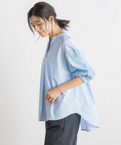 Droite lautreamont / ドロワットロートレアモン シャツ・ブラウス | 袖刺繍レーススキッパー7分袖ブラウス≪手洗い可能≫ | 詳細20