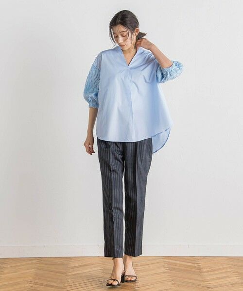 Droite lautreamont / ドロワットロートレアモン シャツ・ブラウス | 袖刺繍レーススキッパー7分袖ブラウス≪手洗い可能≫ | 詳細22