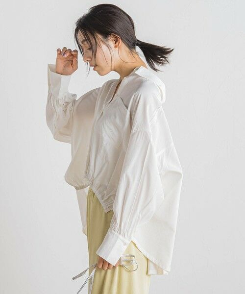 Droite lautreamont / ドロワットロートレアモン シャツ・ブラウス | 【WEB限定】ストライプショートシャツ≪洗濯機で洗える≫ | 詳細3