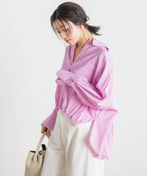 Droite lautreamont / ドロワットロートレアモン シャツ・ブラウス | 【WEB限定】ストライプショートシャツ≪洗濯機で洗える≫ | 詳細11