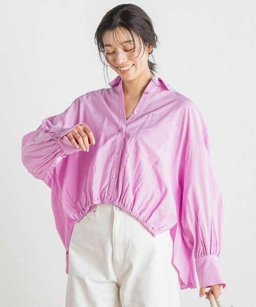 Droite lautreamont / ドロワットロートレアモン シャツ・ブラウス | 【WEB限定】ストライプショートシャツ≪洗濯機で洗える≫ | 詳細12