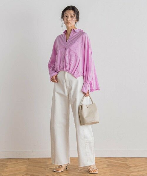 Droite lautreamont / ドロワットロートレアモン シャツ・ブラウス | 【WEB限定】ストライプショートシャツ≪洗濯機で洗える≫ | 詳細15