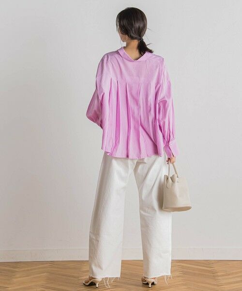 Droite lautreamont / ドロワットロートレアモン シャツ・ブラウス | 【WEB限定】ストライプショートシャツ≪洗濯機で洗える≫ | 詳細17