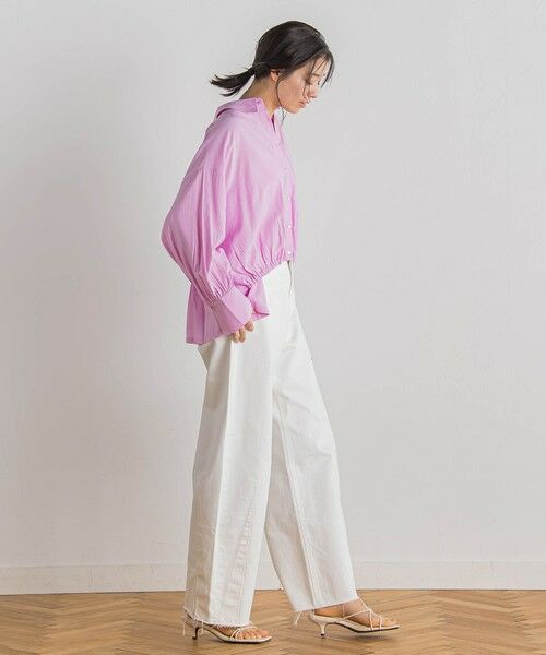 Droite lautreamont / ドロワットロートレアモン シャツ・ブラウス | 【WEB限定】ストライプショートシャツ≪洗濯機で洗える≫ | 詳細18