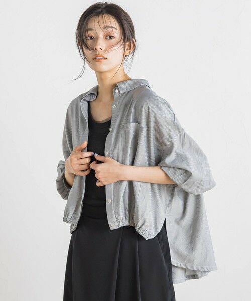 Droite lautreamont / ドロワットロートレアモン シャツ・ブラウス | 【WEB限定】ストライプショートシャツ≪洗濯機で洗える≫ | 詳細21