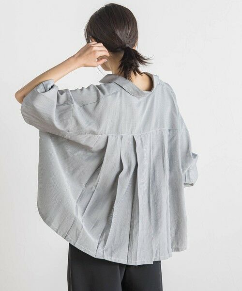 Droite lautreamont / ドロワットロートレアモン シャツ・ブラウス | 【WEB限定】ストライプショートシャツ≪洗濯機で洗える≫ | 詳細23