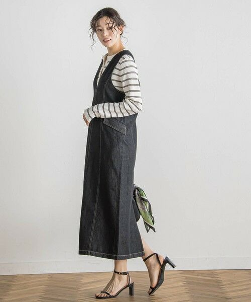 Droite lautreamont / ドロワットロートレアモン ロング・マキシ丈ワンピース | デニムジャンスカ≪洗濯機で洗える≫ | 詳細2