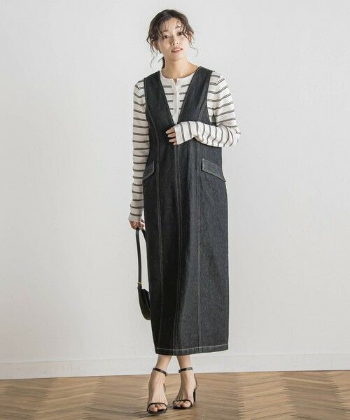 Droite lautreamont / ドロワットロートレアモン ロング・マキシ丈ワンピース | デニムジャンスカ≪洗濯機で洗える≫ | 詳細4