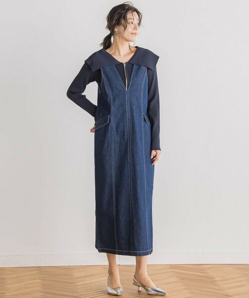 Droite lautreamont / ドロワットロートレアモン ロング・マキシ丈ワンピース | デニムジャンスカ≪洗濯機で洗える≫ | 詳細12