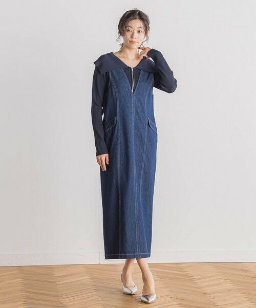 Droite lautreamont / ドロワットロートレアモン ロング・マキシ丈ワンピース | デニムジャンスカ≪洗濯機で洗える≫ | 詳細13