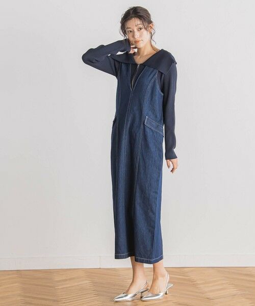 Droite lautreamont / ドロワットロートレアモン ロング・マキシ丈ワンピース | デニムジャンスカ≪洗濯機で洗える≫ | 詳細14