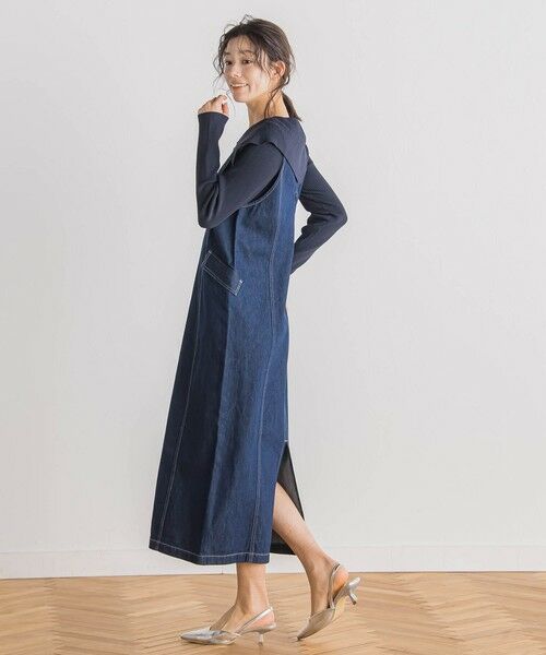 Droite lautreamont / ドロワットロートレアモン ロング・マキシ丈ワンピース | デニムジャンスカ≪洗濯機で洗える≫ | 詳細15