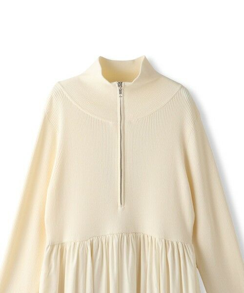 Droite lautreamont / ドロワットロートレアモン ロング・マキシ丈ワンピース | ハーフジップドッキングワンピース≪手洗い可能≫ | 詳細11