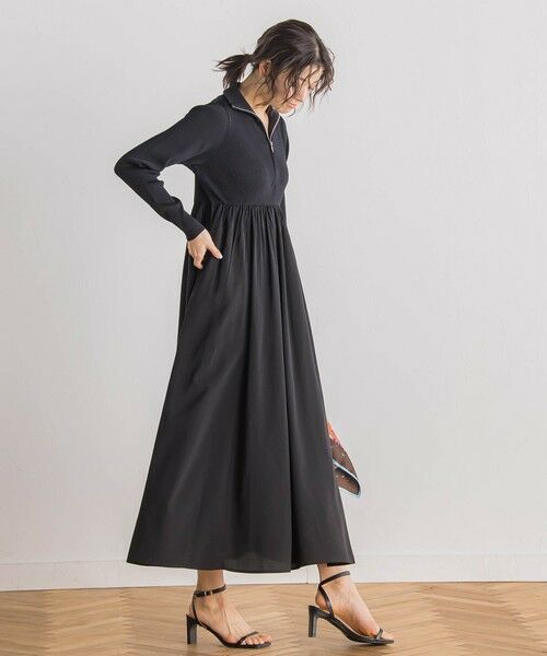 Droite lautreamont / ドロワットロートレアモン ロング・マキシ丈ワンピース | ハーフジップドッキングワンピース≪手洗い可能≫ | 詳細15