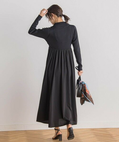Droite lautreamont / ドロワットロートレアモン ロング・マキシ丈ワンピース | ハーフジップドッキングワンピース≪手洗い可能≫ | 詳細16