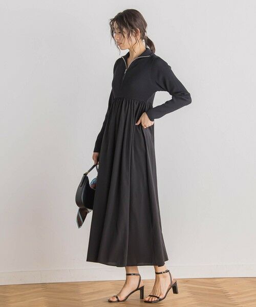 Droite lautreamont / ドロワットロートレアモン ロング・マキシ丈ワンピース | ハーフジップドッキングワンピース≪手洗い可能≫ | 詳細17