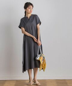 Droite lautreamont / ドロワットロートレアモン ロング・マキシ丈ワンピース | 綿ナイロンストレッチワンピース≪手洗い可能≫