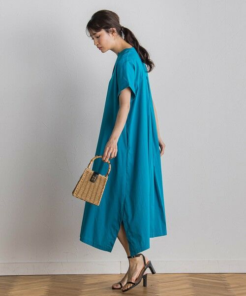 Droite lautreamont / ドロワットロートレアモン ロング・マキシ丈ワンピース | 綿ナイロンストレッチワンピース≪手洗い可能≫ | 詳細3