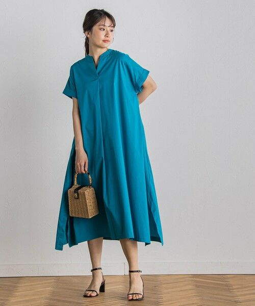 Droite lautreamont / ドロワットロートレアモン ロング・マキシ丈ワンピース | 綿ナイロンストレッチワンピース≪手洗い可能≫ | 詳細5