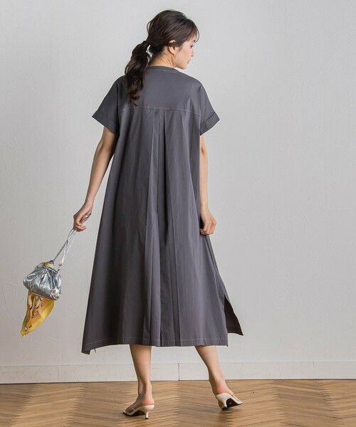 Droite lautreamont / ドロワットロートレアモン ロング・マキシ丈ワンピース | 綿ナイロンストレッチワンピース≪手洗い可能≫ | 詳細11