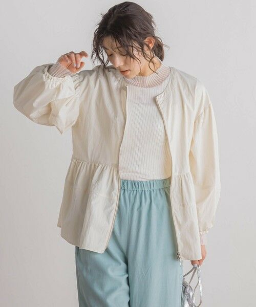 Droite lautreamont/ドロワットロートレアモン P/Nヴィンテージリズペプラムブルゾン≪手洗い可能≫ オフホワイト M Droite lautreamont/ドロワットロートレアモン P/Nヴィンテージリズペプラムブルゾン≪手洗い可能≫ オフホワイト M