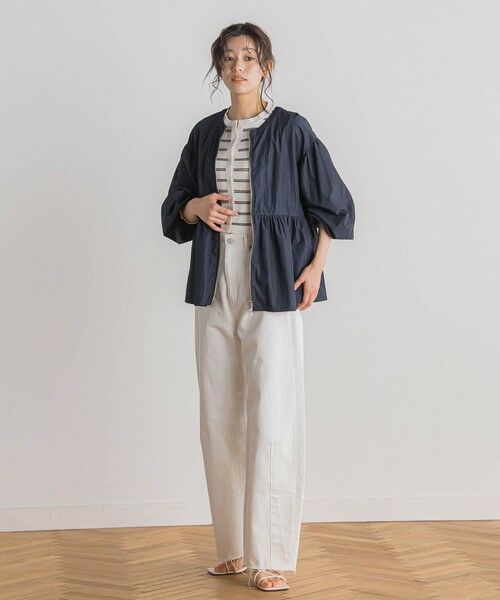 Droite lautreamont / ドロワットロートレアモン テーラードジャケット | P/Nヴィンテージリズペプラムブルゾン≪手洗い可能≫ | 詳細12