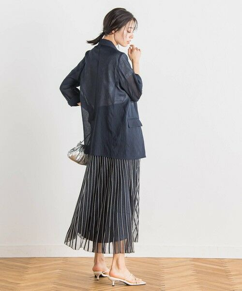 Droite lautreamont / ドロワットロートレアモン テーラードジャケット | シアー麻調合繊ジャケット≪手洗い可能≫ | 詳細3