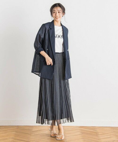 Droite lautreamont / ドロワットロートレアモン テーラードジャケット | シアー麻調合繊ジャケット≪手洗い可能≫ | 詳細4