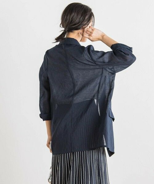 Droite lautreamont / ドロワットロートレアモン テーラードジャケット | シアー麻調合繊ジャケット≪手洗い可能≫ | 詳細6