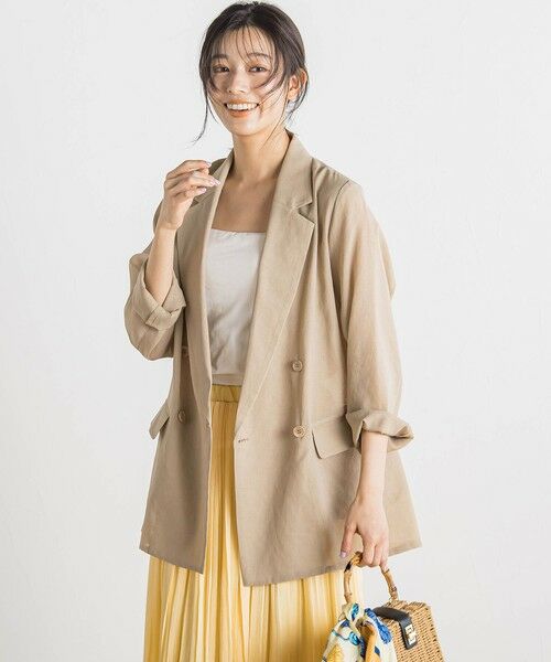 Droite lautreamont / ドロワットロートレアモン テーラードジャケット | シアー麻調合繊ジャケット≪手洗い可能≫ | 詳細12