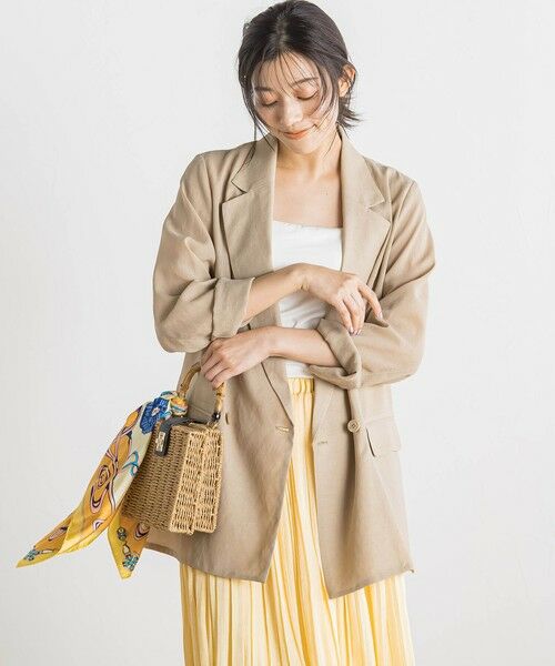 Droite lautreamont / ドロワットロートレアモン テーラードジャケット | シアー麻調合繊ジャケット≪手洗い可能≫ | 詳細14