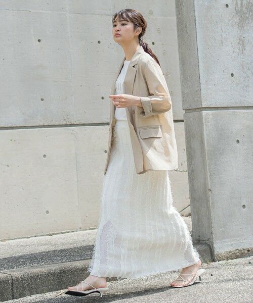 Droite lautreamont / ドロワットロートレアモン テーラードジャケット | シアー麻調合繊ジャケット≪手洗い可能≫ | 詳細21