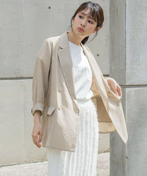 Droite lautreamont / ドロワットロートレアモン テーラードジャケット | シアー麻調合繊ジャケット≪手洗い可能≫ | 詳細24