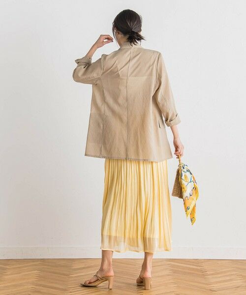 Droite lautreamont / ドロワットロートレアモン テーラードジャケット | シアー麻調合繊ジャケット≪手洗い可能≫ | 詳細10