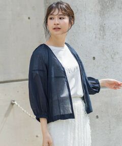 Droite lautreamont / ドロワットロートレアモン テーラードジャケット | シアー麻調合繊ブルゾン≪手洗い可能≫