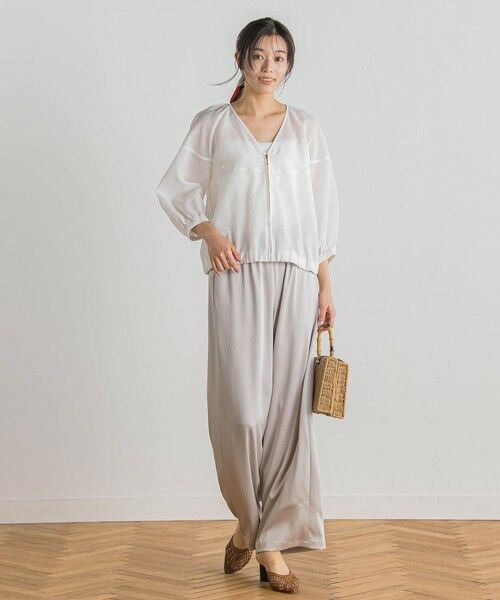 Droite lautreamont / ドロワットロートレアモン テーラードジャケット | シアー麻調合繊ブルゾン≪手洗い可能≫ | 詳細15