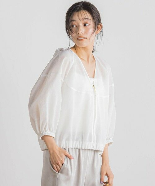 Droite lautreamont / ドロワットロートレアモン テーラードジャケット | シアー麻調合繊ブルゾン≪手洗い可能≫ | 詳細18