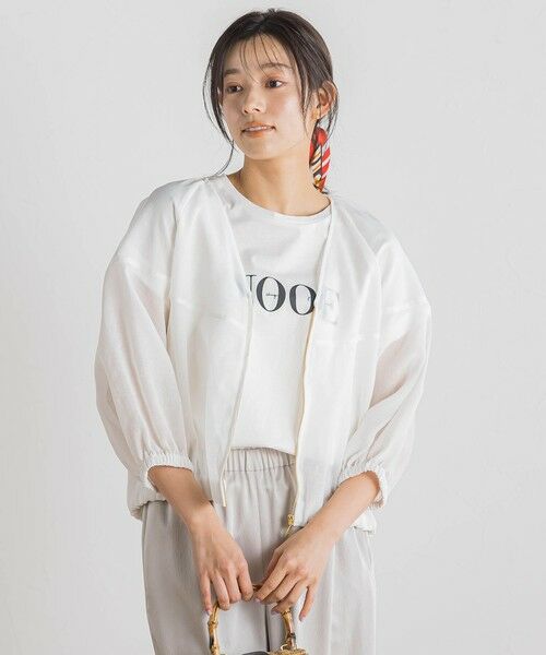 Droite lautreamont / ドロワットロートレアモン テーラードジャケット | シアー麻調合繊ブルゾン≪手洗い可能≫ | 詳細20