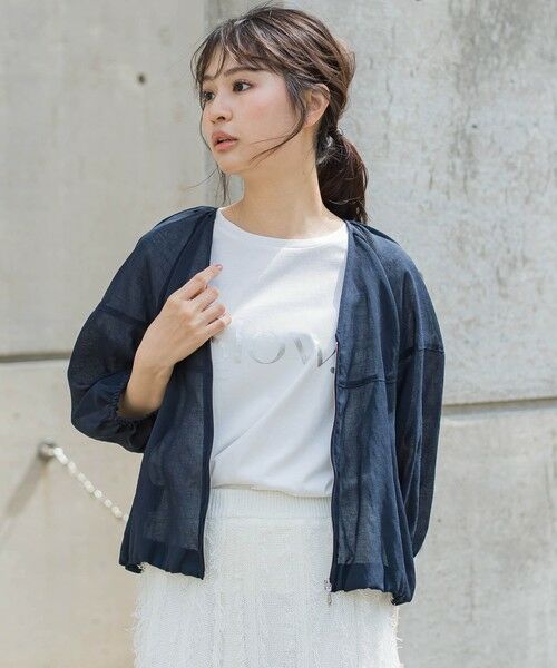 Droite lautreamont / ドロワットロートレアモン テーラードジャケット | シアー麻調合繊ブルゾン≪手洗い可能≫ | 詳細23