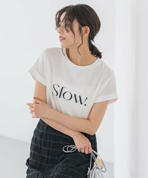 Droite lautreamont / ドロワットロートレアモン カットソー | ドライタッチコットンロゴTシャツ≪洗濯機で洗える≫ | 詳細7