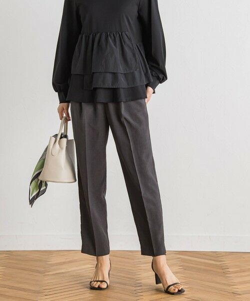 Droite lautreamont/ドロワットロートレアモン タンブラーブッチャーテーパードパンツ≪手洗い可能≫ チャコールグレー M Droite lautreamont/ドロワットロートレアモン タンブラーブッチャーテーパードパンツ≪手洗い可能≫ チャコールグレー M
