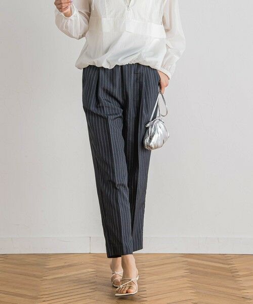 Droite lautreamont/ドロワットロートレアモン タンブラーブッチャーテーパードパンツ≪手洗い可能≫ ダークネイビー M Droite lautreamont/ドロワットロートレアモン タンブラーブッチャーテーパードパンツ≪手洗い可能≫ ダークネイビー M