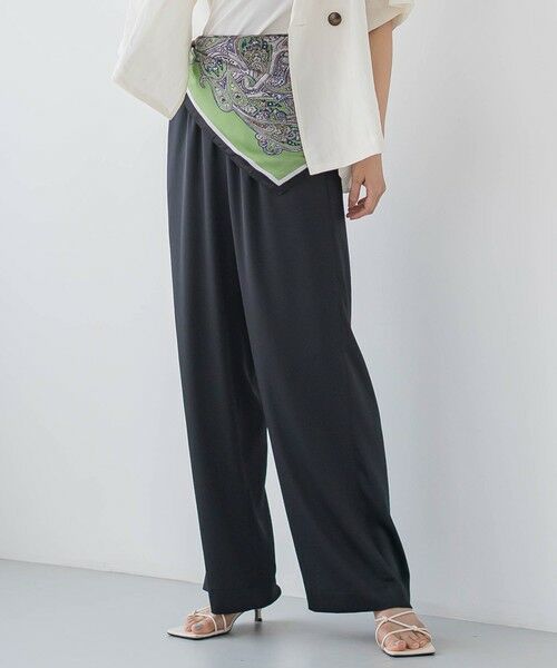 Droite lautreamont/ドロワットロートレアモン ハンマーサテンパンツ≪洗濯機で洗える≫ ブラック M Droite lautreamont/ドロワットロートレアモン ハンマーサテンパンツ≪洗濯機で洗える≫ ブラック M