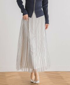 Droite lautreamont / ドロワットロートレアモン ミニ・ひざ丈スカート | シアーストライプスカート≪手洗い可能≫