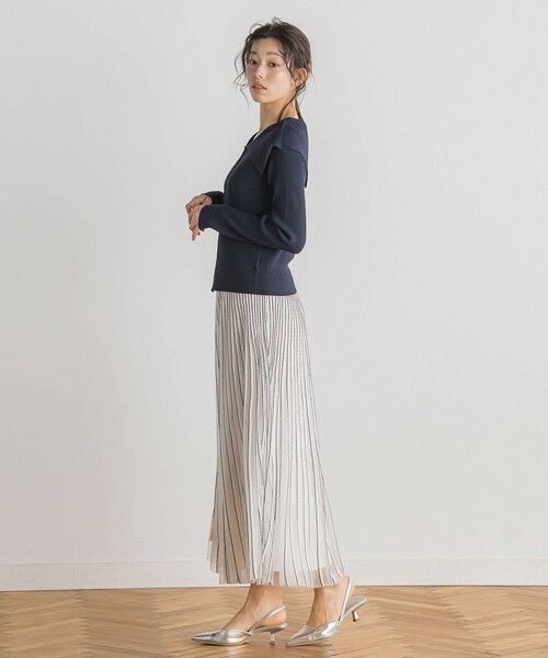 Droite lautreamont / ドロワットロートレアモン ミニ・ひざ丈スカート | シアーストライプスカート≪手洗い可能≫ | 詳細6