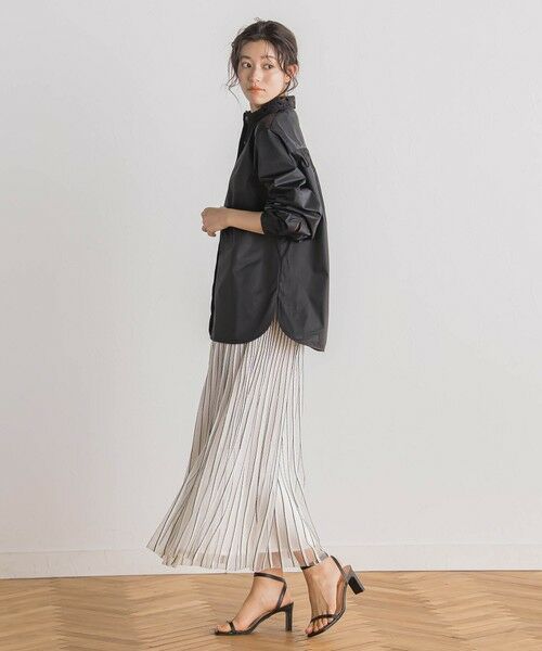 Droite lautreamont / ドロワットロートレアモン ミニ・ひざ丈スカート | シアーストライプスカート≪手洗い可能≫ | 詳細10