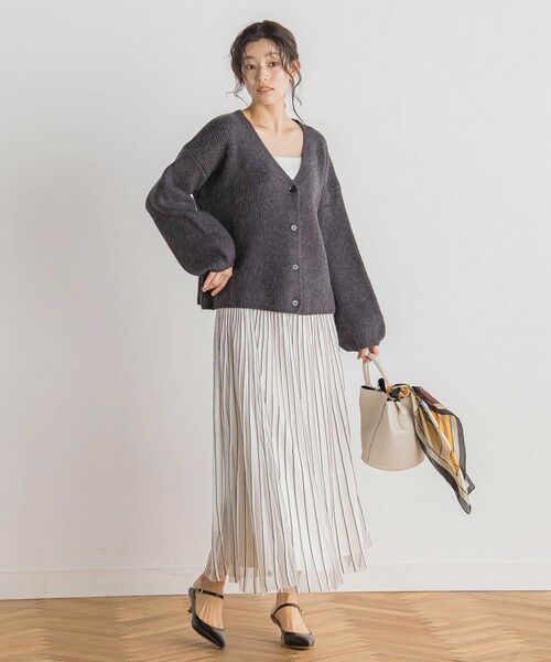 Droite lautreamont / ドロワットロートレアモン ミニ・ひざ丈スカート | シアーストライプスカート≪手洗い可能≫ | 詳細12