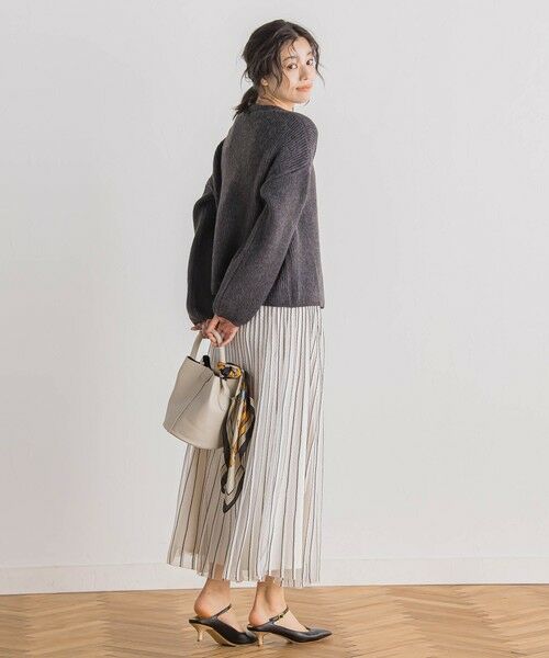 Droite lautreamont / ドロワットロートレアモン ミニ・ひざ丈スカート | シアーストライプスカート≪手洗い可能≫ | 詳細14