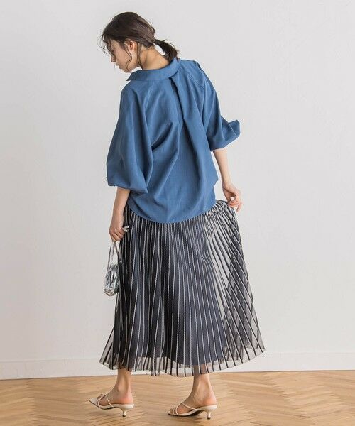 Droite lautreamont / ドロワットロートレアモン ミニ・ひざ丈スカート | シアーストライプスカート≪手洗い可能≫ | 詳細29